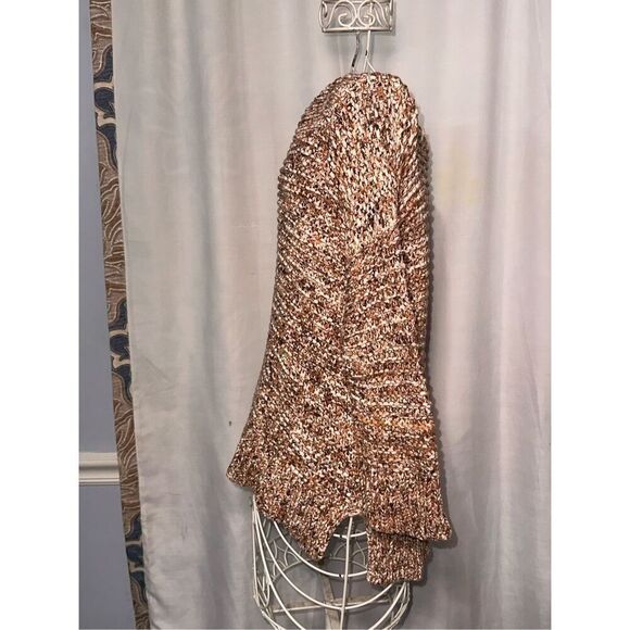 Beautiful WOMEN CHICO’S Chicos Chunky Knit Marled Sweater Brown Knit Bohemian Wo - Picture 4 of 8